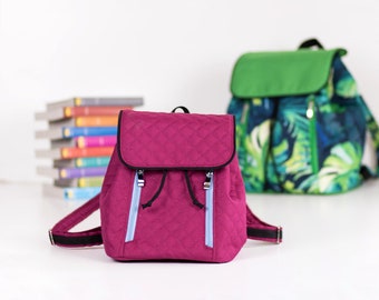 Small Margo backpack, small backpack pattern and tutorial - b002-S EN