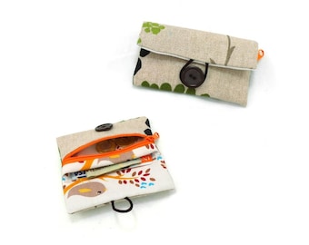 Small Wallet Sewing Pattern: Coin Purse Tutorial, Kids Wallet, Zippered Pocket (PDF download p001)