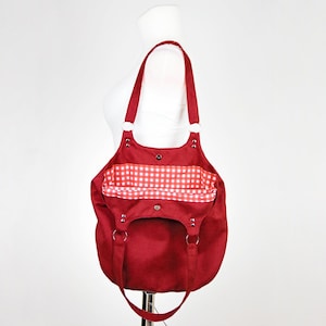 Shoulder bag sewing pattern and tutorial, DIY handbag, shopping tote - t009