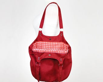 Shoulder bag sewing pattern and tutorial, DIY handbag, shopping tote - t009