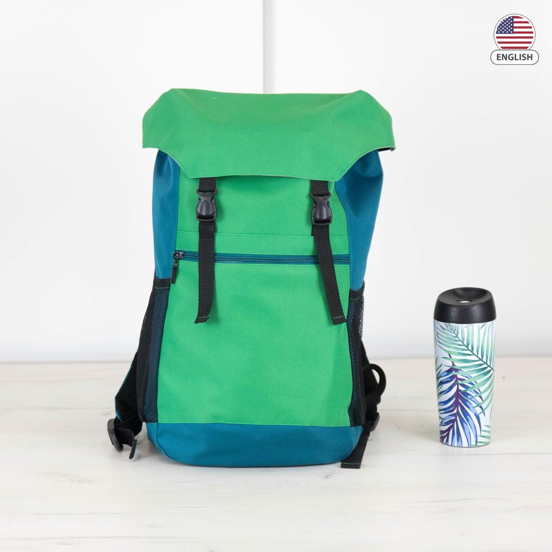 Sunset Ridge Backpack Pattern Tori Hiking Backpack Sewing Pattern: Large Travel Rucksack, Drawstring ...