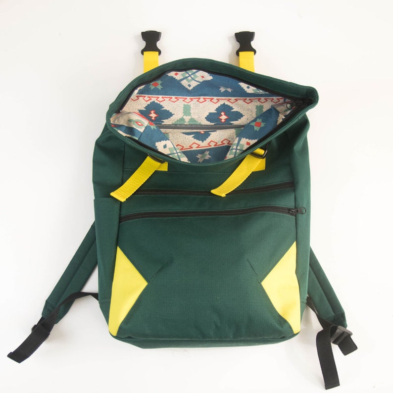 Dylan backpack sewing pattern in 2 sizes, courier backpack pattern and tutorial b003_EN image 4