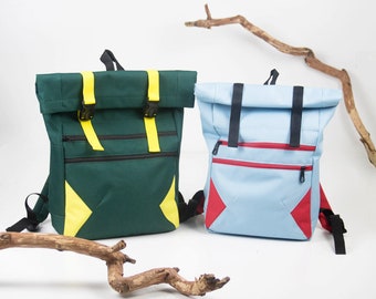 Dylan backpack sewing pattern in 2 sizes, courier backpack pattern and tutorial - b003_EN