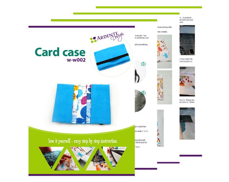 Card holder sewing pattern credit card case PDF pattern and Etsy