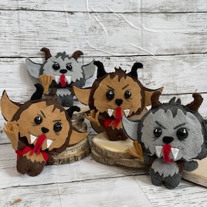 Krampus Dolls / Hand Sewn Dolls / Monster Doll / Krampus