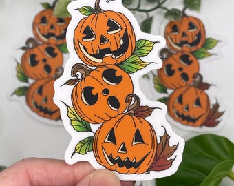 Pumpkin Stack Sticker / Halloween Sticker