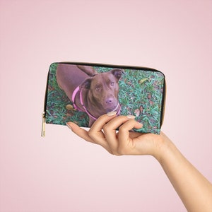 Billetera con cremallera de fotos personalizada, billetera personalizada, billetera personalizada, billetera con cremallera para mujeres