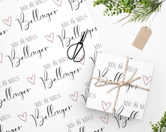 PERSONALISED BRIDE TO BE ENGAGEMENT HEN DO WEDDING WRAPPING GIFT WRAP PAPER 