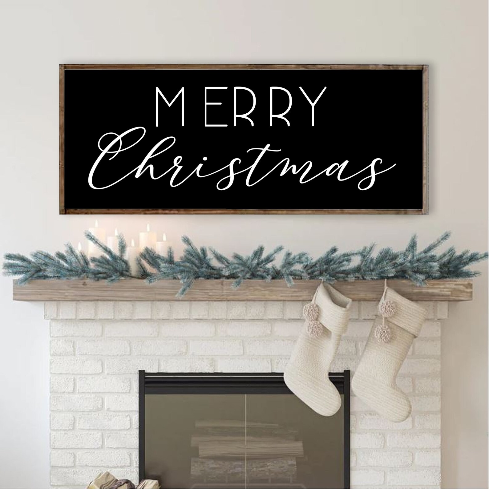 Christmas Sign Christmas Décor Merry Christmas Sign Wall Etsy