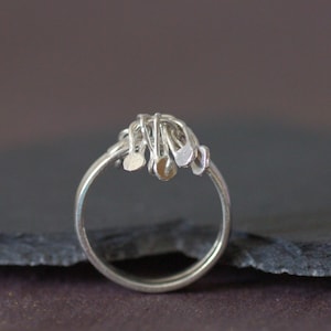 Organischer Fidget Ring aus Sterling Silber, Sterling Silber Flapper Ring