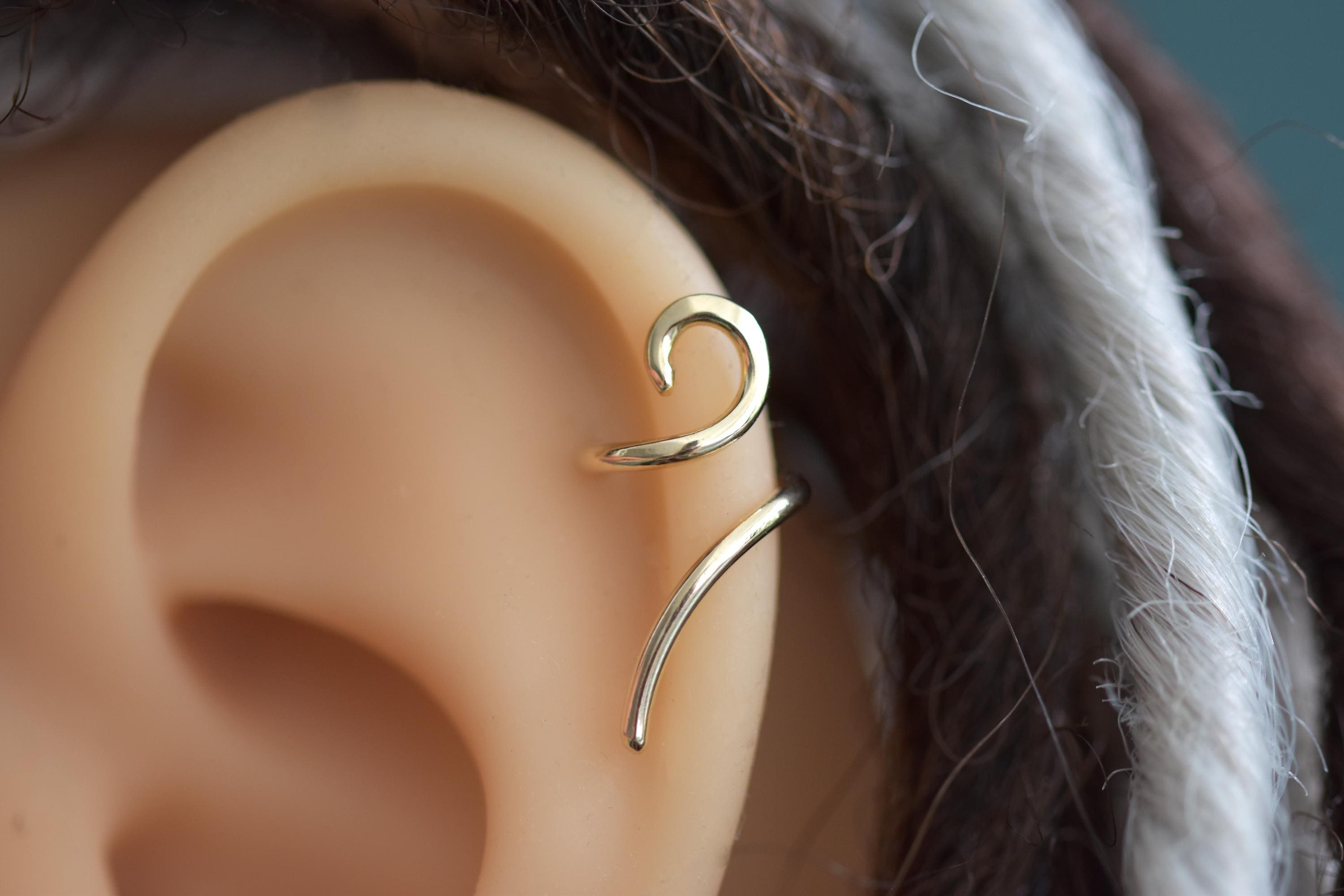 9ct Gold Helix Swirl Earring – Trending Gold Cartilage Piercing