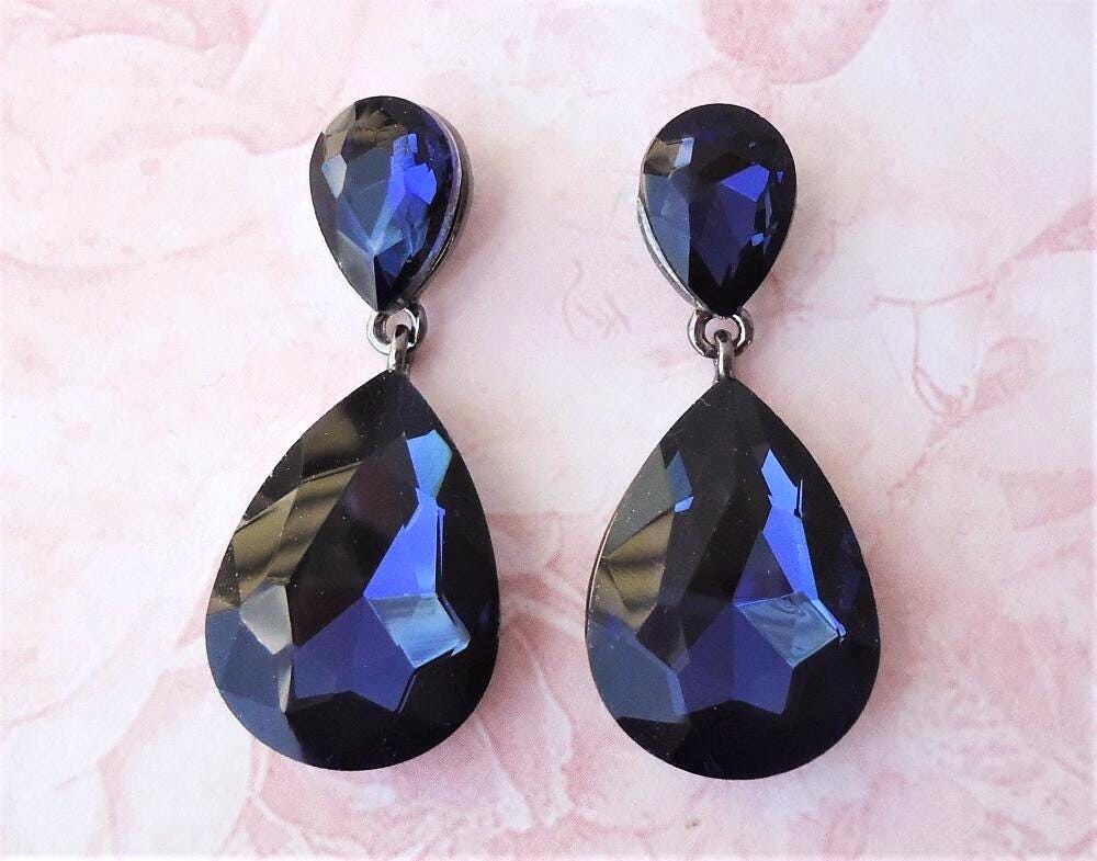 Earrings for Navy Blue Dress - Etsy