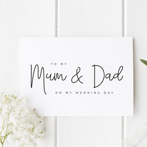 Parents Wedding Day Card, To My Mum And Dad Wedding Day Card, Parents Card, Card For Mom And Dad Wedding Day, To My Parents Wedding Day
