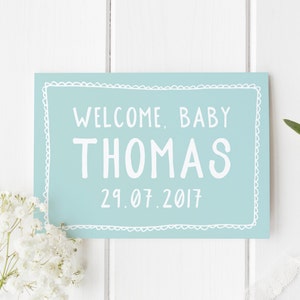 Nouvelle carte bébé personnalisée, nouvelle carte bébé, nouvelle carte d’arrivée, bébé de bienvenue, félicitations nouveau petit garçon, carte pour nouveau bébé, personnalisé