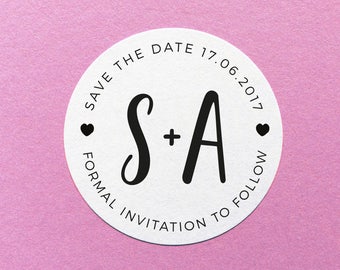 Save The Date Sticker, Wedding Stamp Sticker, Custom Wedding Sticker, Personalised Wedding Sticker, Envelope Seals, Save The Date Stickers