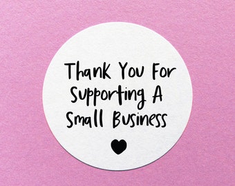 Thank You Stickers, Small Business Label, Thank You For Supporting A Small Business, Happy Post Stickers, Packaging Stickers, Support Small