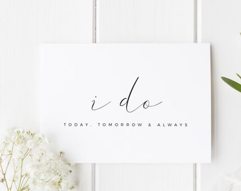 I Do Card, Groom Wedding Day Card, Bride Wedding Day Card, See You At The Altar Card, Card For Groom, Card For Bride, I Do Wedding Card