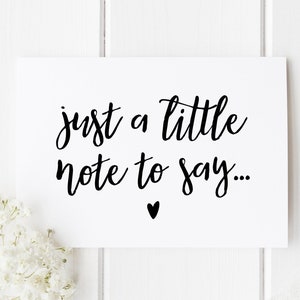 Carte d'annonce de grossesse, juste une petite note pour dire, un bébé est sur le chemin, annonce de bébé, nouvelle carte de bébé, carte de grossesse surprise