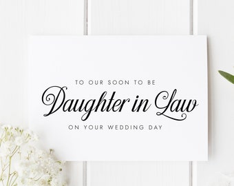 Daughter In Law Wedding Card, Daughter Wedding Day Card, Card For Daughter In Law, On Her Wedding Day Card, Daughter In Law Wedding Card