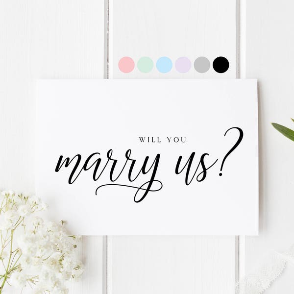 Allez-vous nous marier carte, serez-vous notre officiant, carte de mariage officiant, Carte au prêtre, Serez-vous notre officiant, Allez-vous nous marier?