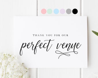 Wedding Venue Card, Thank You Perfect Venue, Wedding Venue Thank You Card, Wedding Vendor Thank You Card, Part Of Our Special Day Card