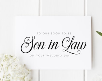 Son In Law Wedding Card, Son In Law On Your Wedding Day, Son In Law Wedding Day Card, Card For Son Wedding Day, On His Wedding Day Son Card