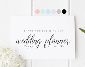 Thank You Wedding Planner, Thank You For Being Our Wedding Planner, Events Coordinator Card, Wedding Planner Card, Party Planner Card