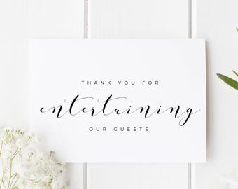 Wedding Singer Card, Wedding DJ Thank You, Band Thank You Card, Wedding Vocalist Card, Wedding Choir Thank You, Wedding Entertainer Card