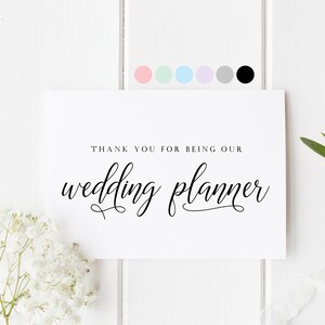 Thank You Wedding Planner, Thank You For Being Our Wedding Planner, Events Coordinator Card, Wedding Planner Card, Party Planner Card image 1