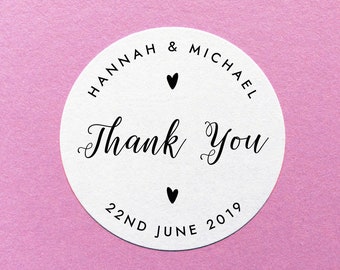 Personalised Thank You Stickers, Wedding Thank You Labels, Party Favor Stickers, Wedding Favor Label, Personalized Thank You Labels