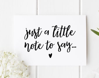 Pregnancy Announcement Card, Just A Little Note To Say, A Baby Is On The Way, Baby Announcement, New Baby Card, Surprise Pregnancy Card
