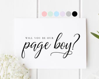 Will You Be Our Page Boy, Card For Page Boy, Page Boy Proposal Card, Page Boy Request Cards, Be My Page Boy, Wedding Card For Our Page Boy