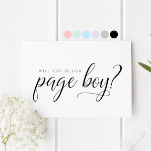 Serez-vous notre Page Boy, Carte pour Page Boy, Page Boy Proposition Card, Page Boy Demand Cards, Be My Page Boy, Wedding Card For Our Page Boy