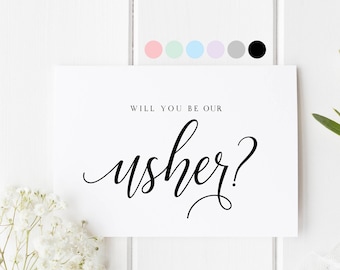 Will You Be Our Usher, Card For Usher, Usher Proposal Card, Usher Request Cards, Be Our Usher, Wedding Card For Our Usher, Be Our Usher Card