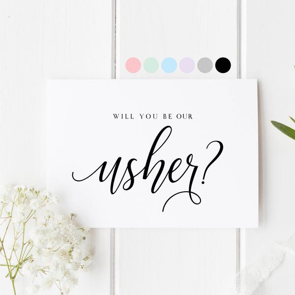 Will You Be Our Usher, Card For Usher, Usher Proposal Card, Usher Request Cards, Be Our Usher, Wedding Card For Our Usher, Be Our Usher Card