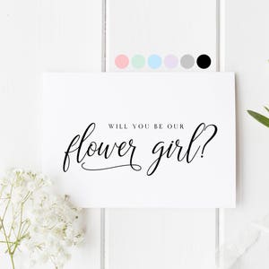Serez-vous notre fille de fleur, carte pour la fille de fleur, carte de proposition de fille de fleur, carte de demande de fille de fleur, soyez ma fille de fleur, carte de fille de fleur
