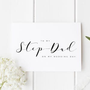 À mon beau-père le jour de mon mariage, Carte de mariage pour beau-père, Carte pour le jour de mariage de beau-père, À mes beaux-parents le jour de mon mariage, Pour beau-père