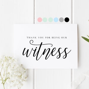 Carte de témoin merci, carte de mariage de témoin, merci d'être notre carte de témoin, merci témoin notre mariage, carte de témoin de mariage