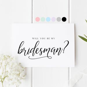 Will You Be My Bridesman, Bridesman Proposal Card, Bridesman Request Card, Be My Bridesman, Card For Bridesman, Male Bridesmaid Card Request