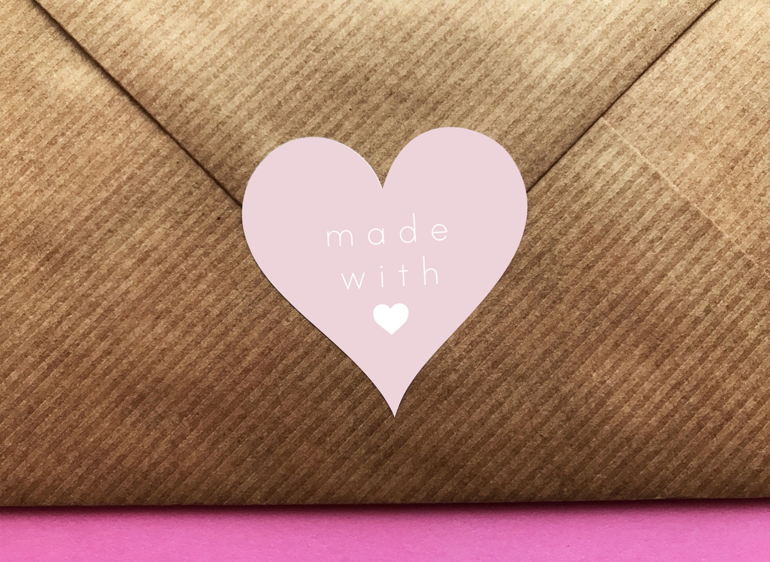 Made With Love Stickers, Handmade With Love Stickers, Heart Stickers,…