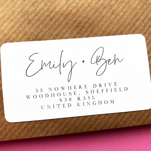 Address Label, Script Address Sticker, Personalised Return Address Label, Wedding Address Sticker, Save The Date, Family Address Label