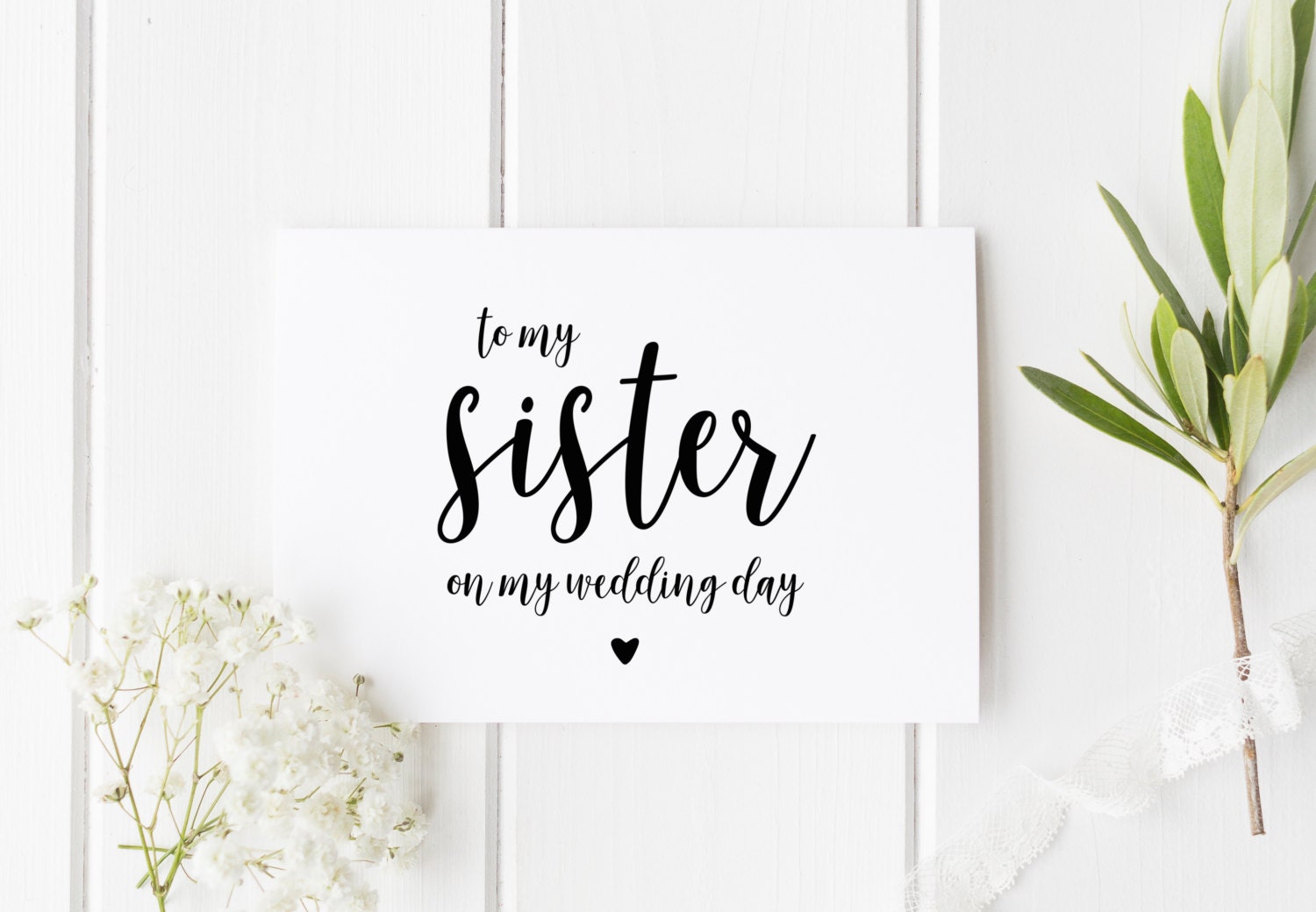Cute Sister on my wedding day my sister on my wedding day sister wedding day card card for sister