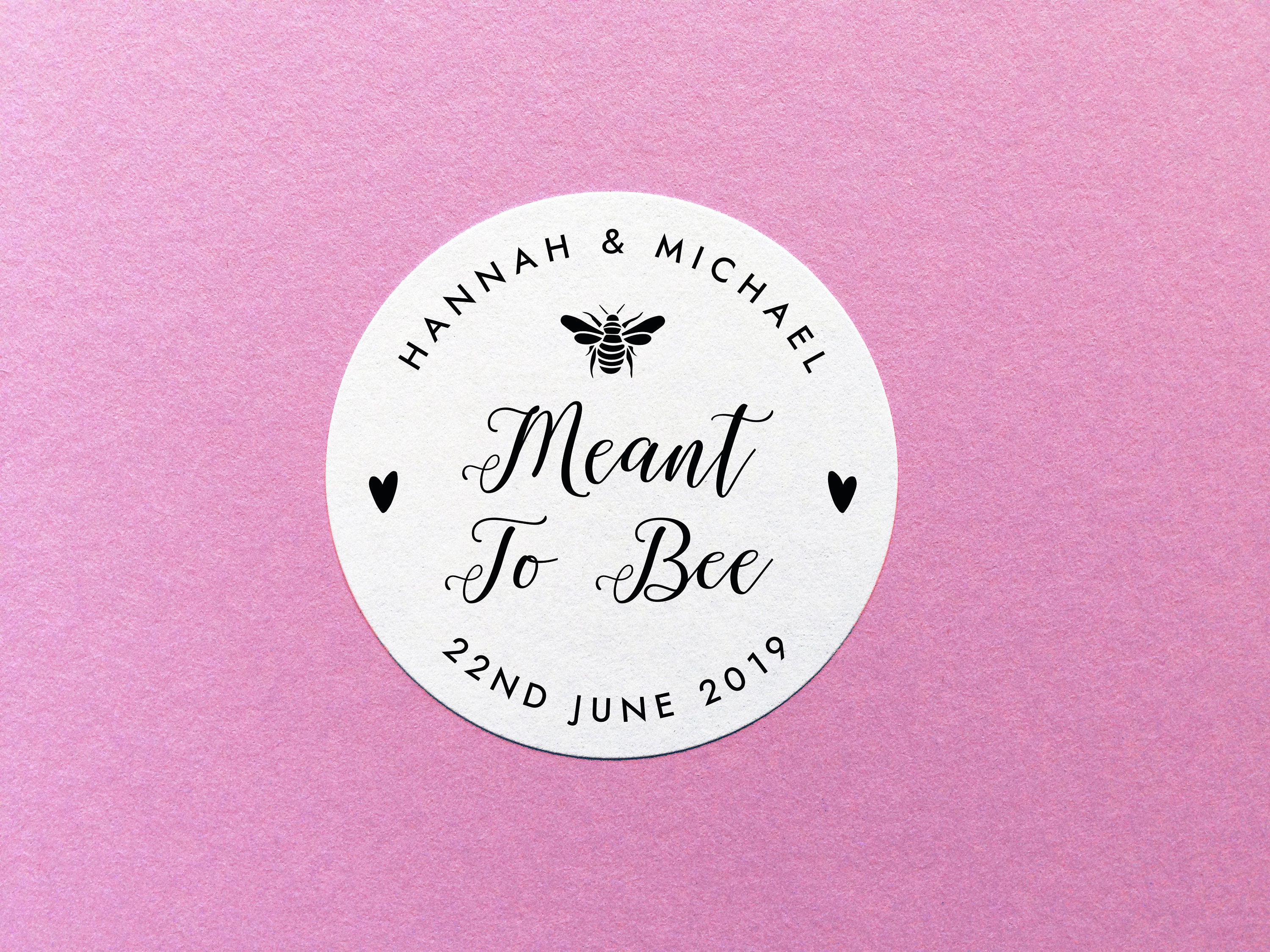 Meant To Bee Sticker, Wedding Honey Sticker, Wedding Favour Stickers,…
