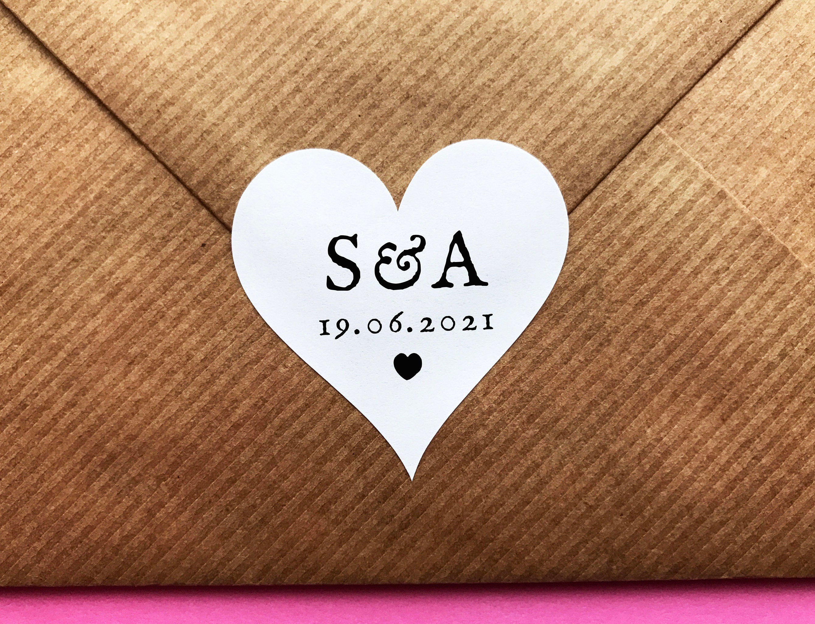 Initials Wedding Label, Save The Date Stickers, Wedding Date Sticker,…
