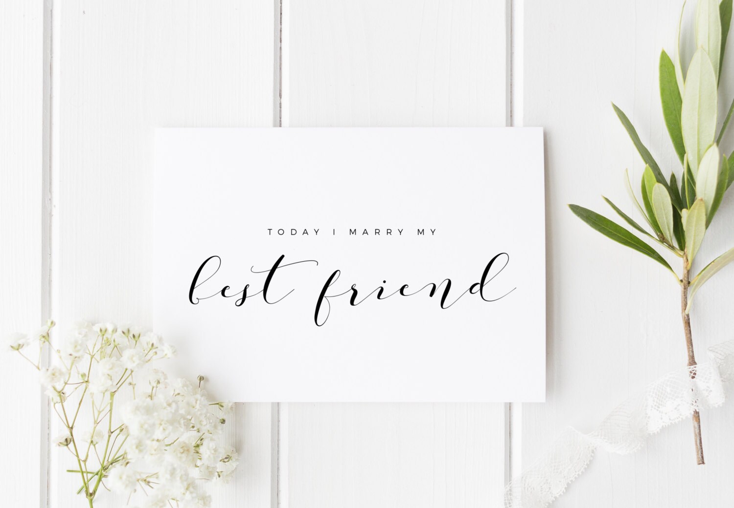Today I Marry My Best Friend Card, I Can't Wait To Marry You Card…