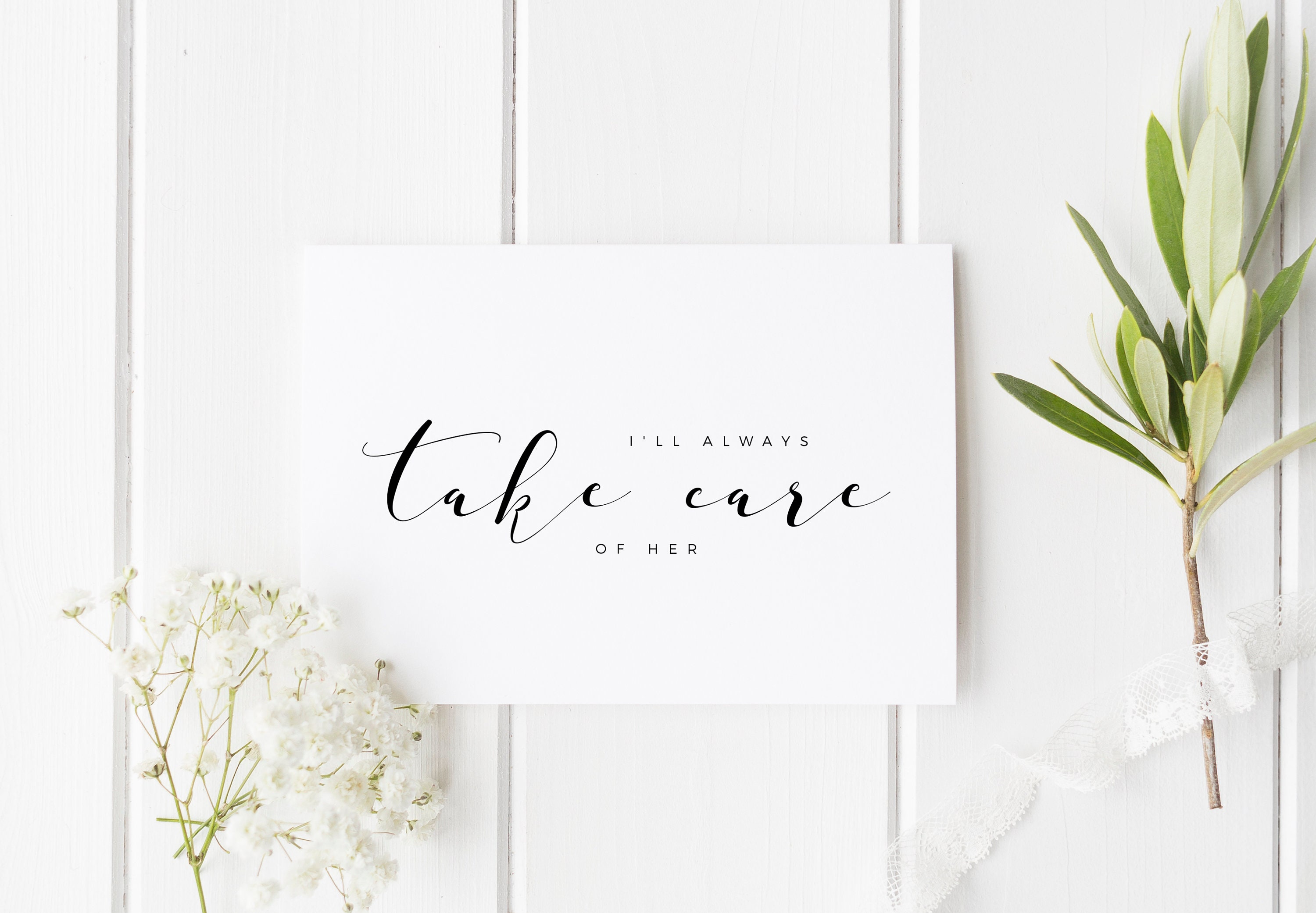 Card For Parents In Law, I'll Always Take Care Of Her Card, Mothe…