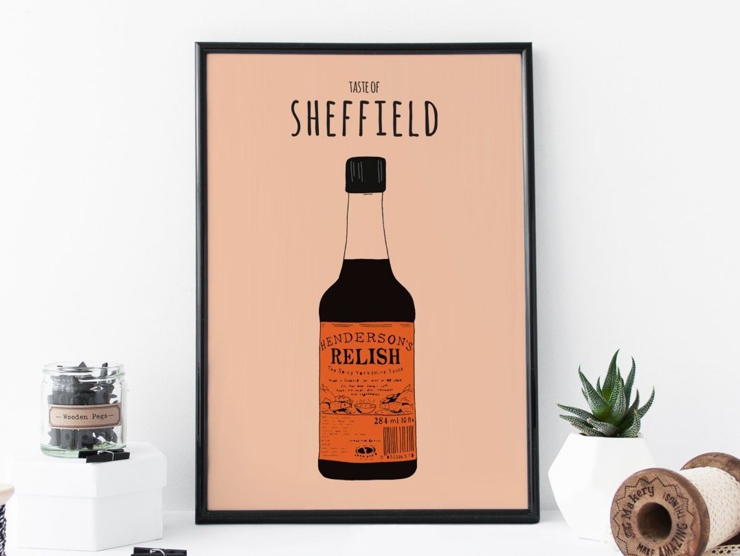 Henderson's Relish Art Print Taste Of Sheffield A4 Poster, South …