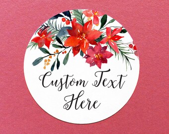 Christmas Sticker, Custom Text Stickers, Personalised Christmas Stickers, Children's Christmas Stickers, Stickers For Christmas Gifts