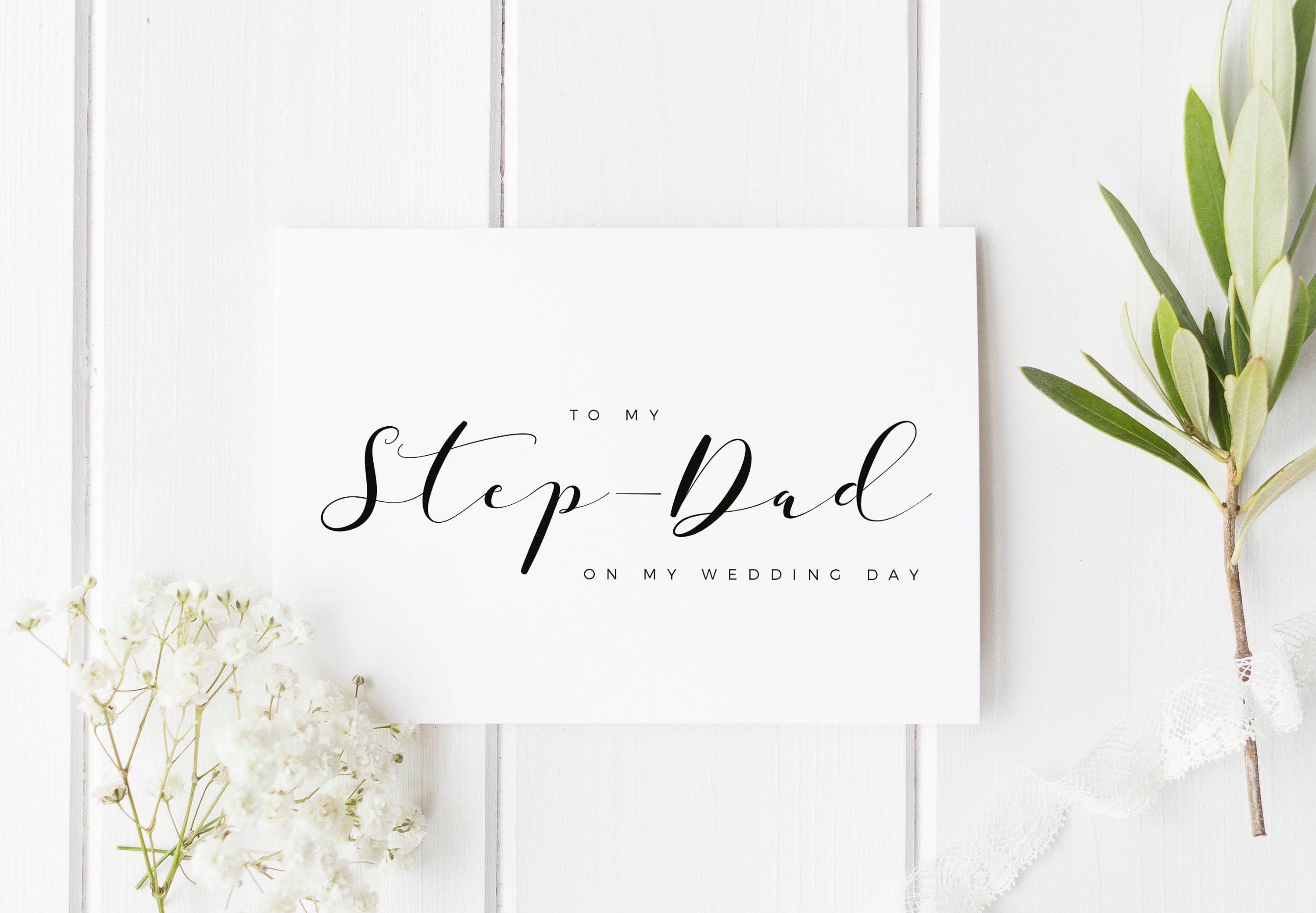 To My StepDad On My Wedding Day, Step Dad Wedding Day Card, Card For …