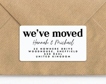 New Home Address Label, We've Moved Stickers, Moving House Address Sticker, Personalised Return Address Sticker, Family Return Address Label